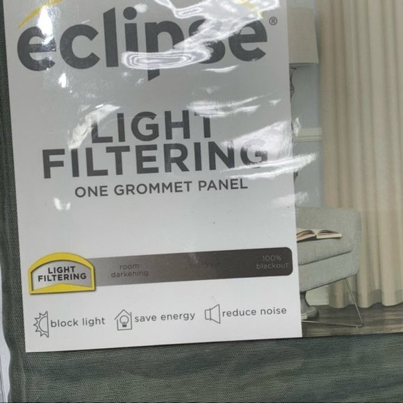 ECLIPSE Liberty Sage Light Filtering Curtain Panels Pair 2 52 in x 95 in NEW NIP - Picture 4 of 8